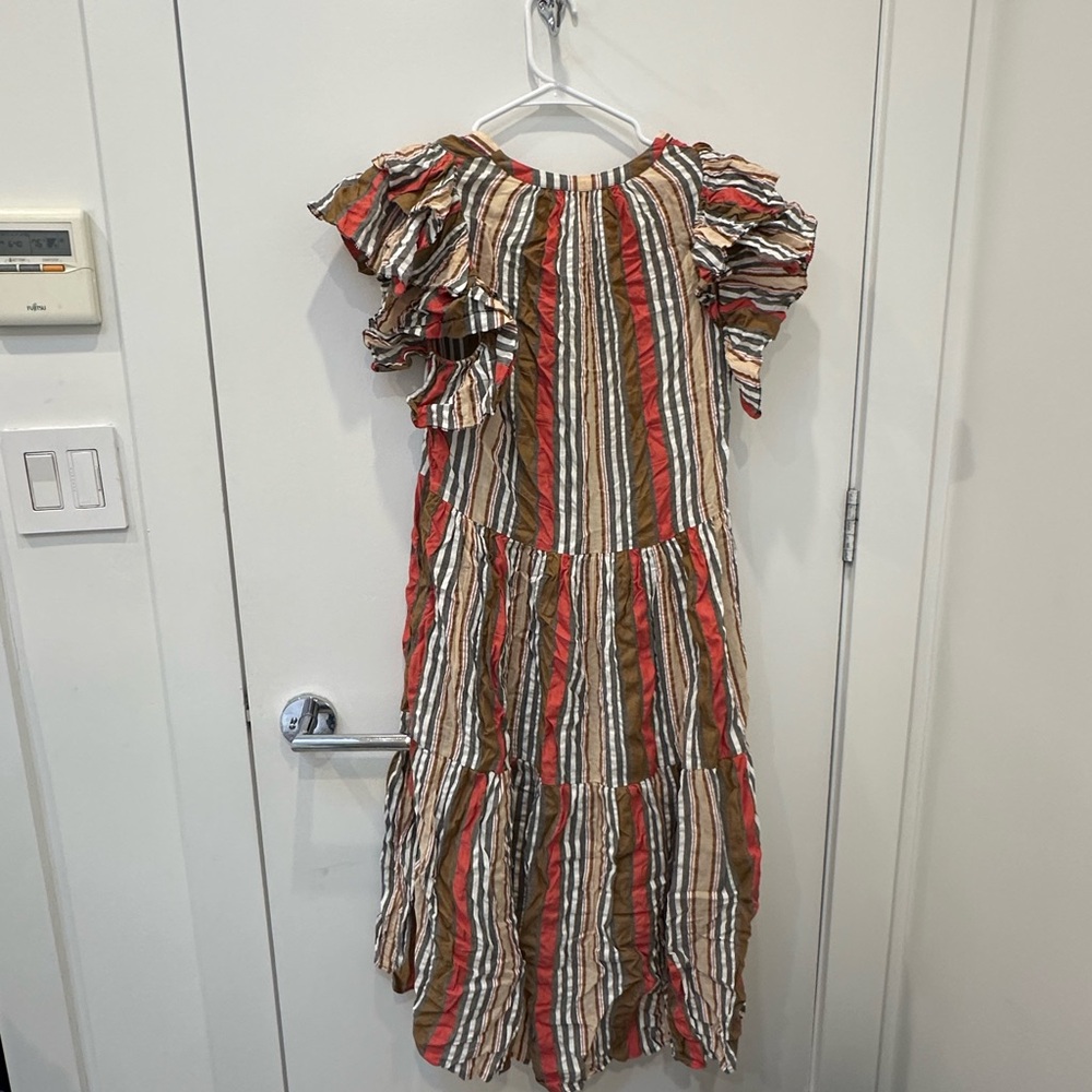 Ulla Johnson Tassel Stripe Midi Shirt Dress - Picture 2 of 3